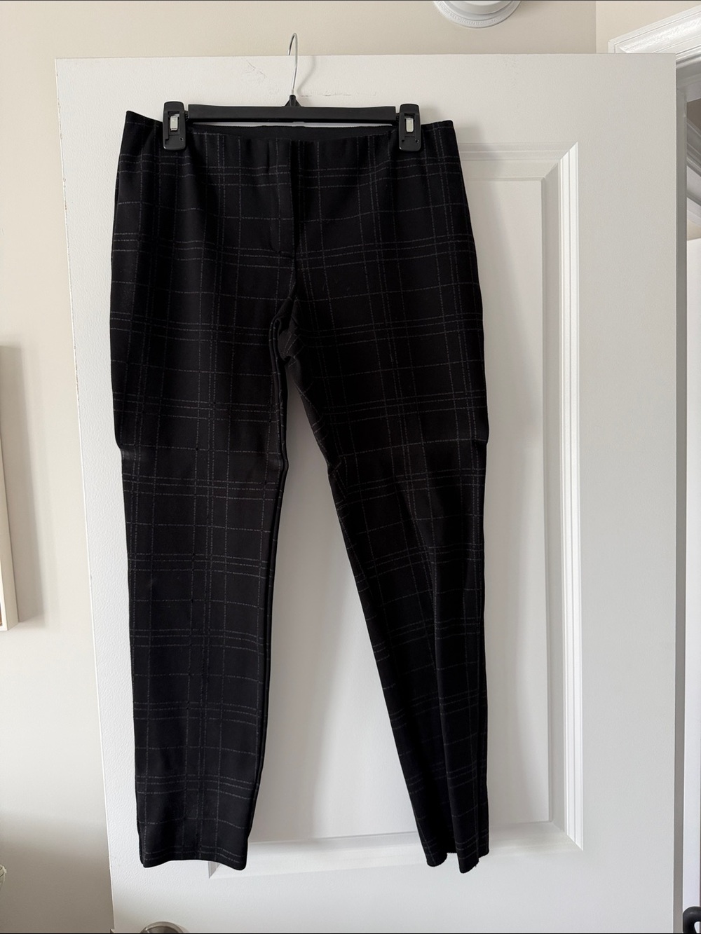 Alfani Black Windowpane Stretch Chinos